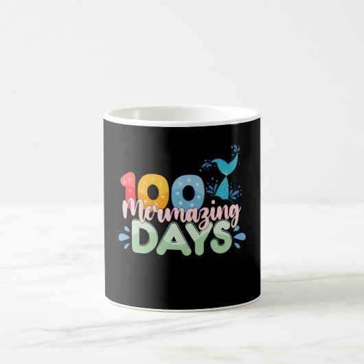 100のマーメイドの日 100日目の学校 マーメイド コーヒーマグカップ (中央)