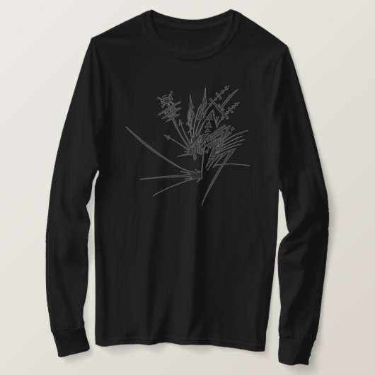 100の抽象的な部族のタトゥーアート Tシャツ (デザイン正面)