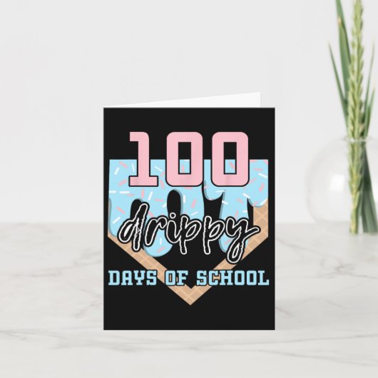 100の日がアイスクリームを販売100日目 カード (正面)