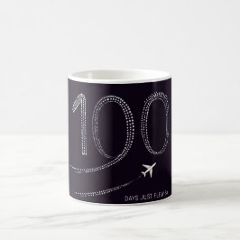 100の日がジェット機で飛んだ コーヒーマグカップ