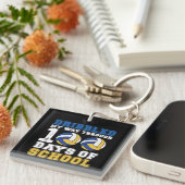 100の日スクールバレーボールを通って私の道を漂流 キーホルダー (正面右)