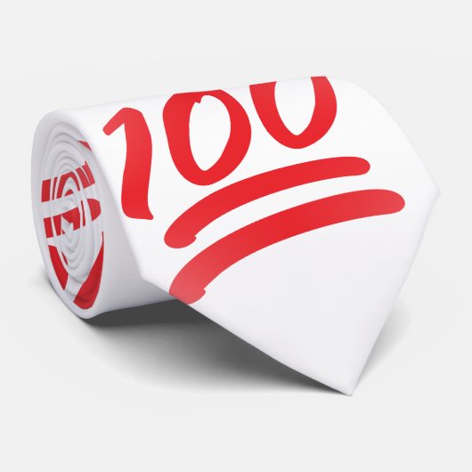 100の絵文字はネックタイを指す ネクタイ (ロール)