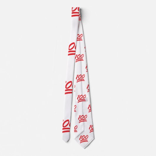 100の絵文字はネックタイを指す ネクタイ (裏面)