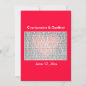 100の言語であなたを愛する赤いハート シーズンカード (正面)