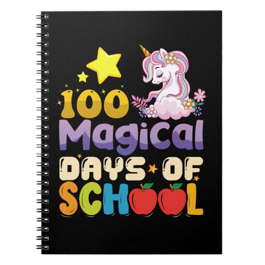 100の魔法の学校の日々 ユニコーン先生 ノートブック (正面)
