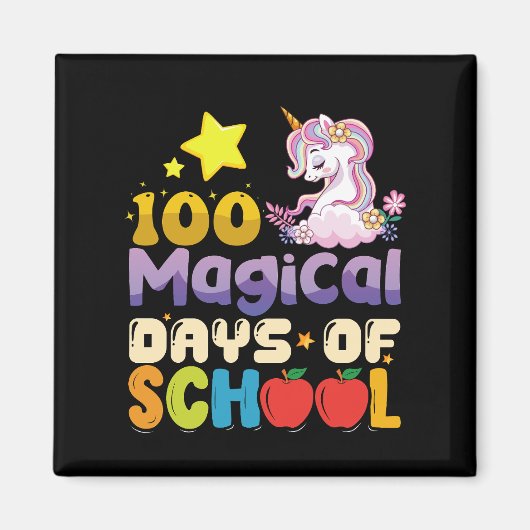 100の魔法の学校の日々 ユニコーン先生 マグネット (正面)