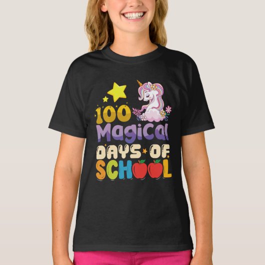 100の魔法の学校の日々 ユニコーン先生 Tシャツ (正面)