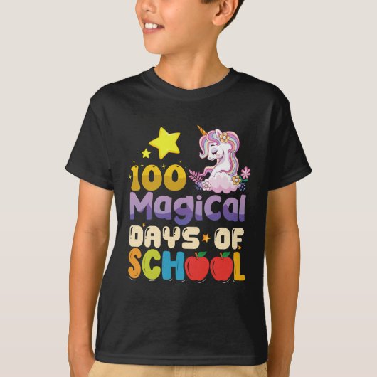 100の魔法の学校の日ユニコーン先生 Tシャツ (正面)
