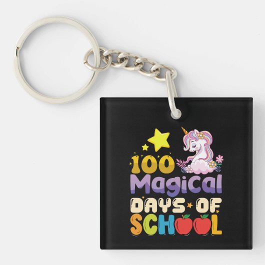 100の魔法の学校の日 ユニコーン先生 キーホルダー (正面)
