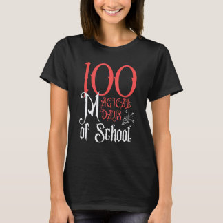 100の魔法の学校生活の日 先生 生徒 児童 Tシャツ