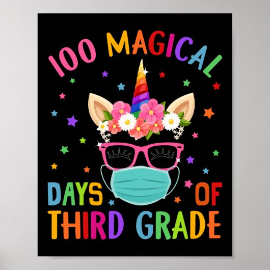 100の魔法の日の三年生のユニコーンマス ポスター (正面)