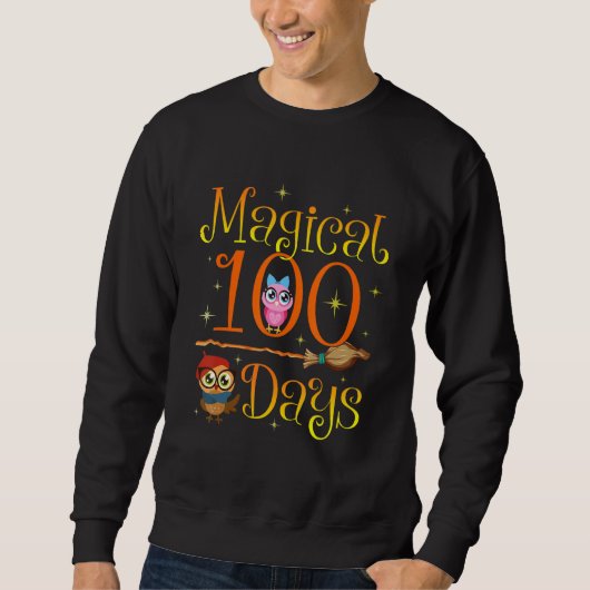 100の魔法の日学校の幸せ100日Scho スウェットシャツ (正面)