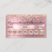 100まつげアポイントメントリマインダーバラピンクドリップ 名刺 (正面)