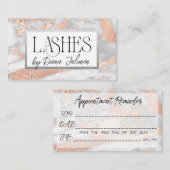 100まつげアポイントメントリマインダーバラ大理石 名刺 (正面/裏面)