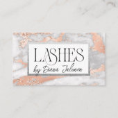 100まつげアポイントメントリマインダーバラ大理石 名刺 (正面)