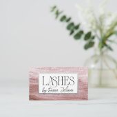 100まつげアポイントメントリマインダーバラ大理石 名刺 (スタンド正面)