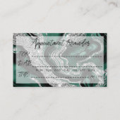 100まつげアポイントメントリマインダーバラ大理石 名刺 (裏面)