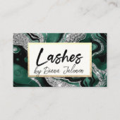 100まつげアポイントメントリマインダーバラ大理石 名刺 (正面)