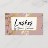 100まつげアポイントメントリマインダーバラ大理石 名刺 (正面)