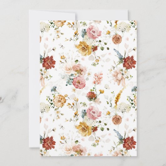 100を良いピンクの金ゴールド植物誕生日 招待状 (裏面)