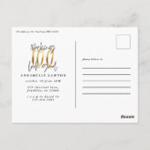 100を良い誕生日の招待状に見せる ポストカード (裏面)