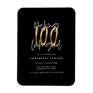 100を良い誕生日の招待状に見せる マグネット