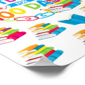 100アイテム100日100日学校シャツT ポスター (角)