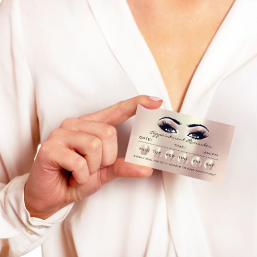 100アポイントメントリマインダーカードのメイクアップ点滅スパ 名刺