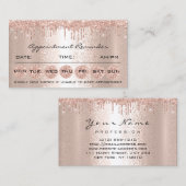 100アポイントメントリマインダーカードのメイクアップ点滅バラ 名刺 (正面/裏面)