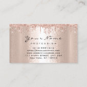 100アポイントメントリマインダーカードのメイクアップ点滅バラ 名刺 (裏面)