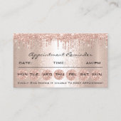 100アポイントメントリマインダーカードのメイクアップ点滅バラ 名刺 (正面)