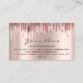 100アポイントメントリマインダーカードのメイクアップLash Drips 名刺 (裏面)