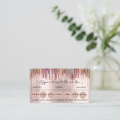 100アポイントメントリマインダーカードのメイクアップLash Drips 名刺 (スタンド正面)