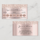 100アポイントメントリマインダーカードメイクアップラッシュバラ 名刺 (正面/裏面)