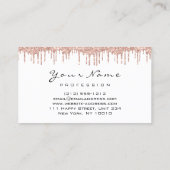 100アポイントメントリマインダーカードメイクアップラッシュルックスローズ 名刺 (裏面)