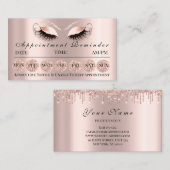 100アポイントメントリマインダーカードメイクアップラッシュローズルクス 名刺 (正面/裏面)