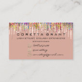 100アポイントメントリマインダーグリッタードリップホログラフ 名刺 (裏面)