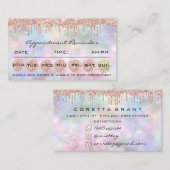 100アポイントメントリマインダーソーシャルメイクアップラッシュワックス 名刺 (正面/裏面)