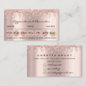 100アポイントメントリマインダーソーシャルメイクアップラッッシュヘア 名刺 (正面/裏面)