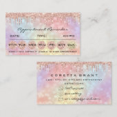 100アポイントメントリマインダーソーシャルメイクアップラッッシュヘア 名刺 (正面/裏面)