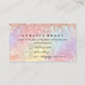 100アポイントメントリマインダーソーシャルメイクアップラッッシュヘア 名刺 (裏面)