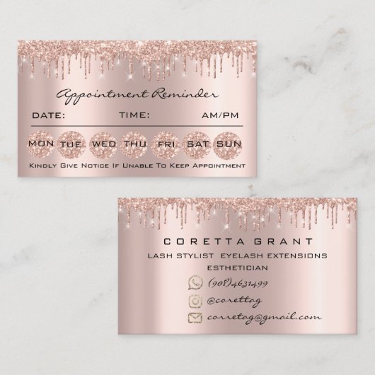 100アポイントメントリマインダーソーシャルメイクアップ爪、 ネイル 名刺 (正面/裏面)