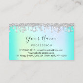 100アポイントメントリマインダーダイヤモンドシルバードリップ爪、 ネイル 名刺 (裏面)