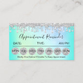 100アポイントメントリマインダーダイヤモンドヘアドレッサー爪、 ネイル 名刺 (正面)