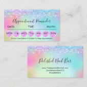 100アポイントメントリマインダーダイヤモンドホログラフ 名刺 (正面/裏面)