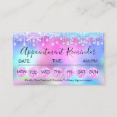 100アポイントメントリマインダードリップピンクブルーダイヤモンド 名刺 (正面)