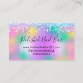 100アポイントメントリマインダードリップピンクホログラフ1 名刺 (裏面)