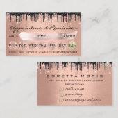 100アポイントメントリマインダーバラ金ゴールドグリッタードライブ 名刺 (正面/裏面)