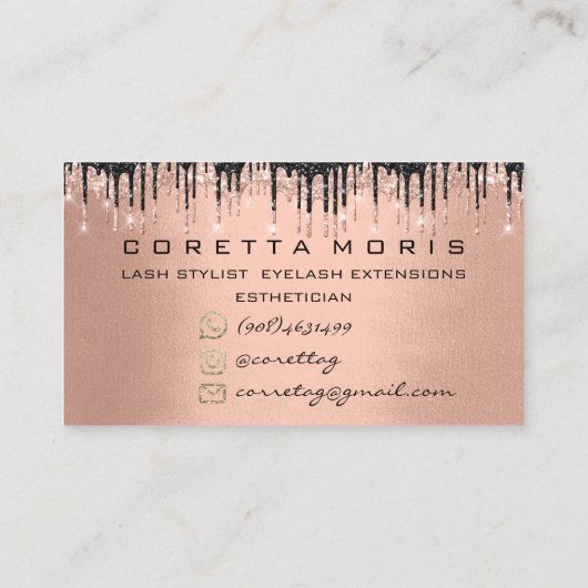 100アポイントメントリマインダーバラ金ゴールドグリッタードライブ 名刺 (裏面)