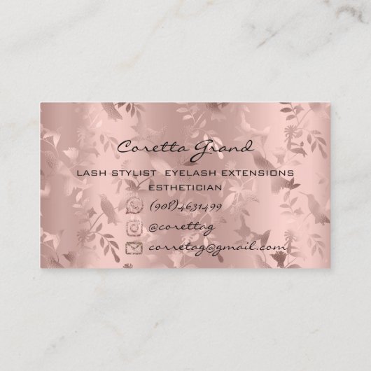 100アポイントメントリマインダーフローラメイクアップアイドラックス 名刺 (裏面)